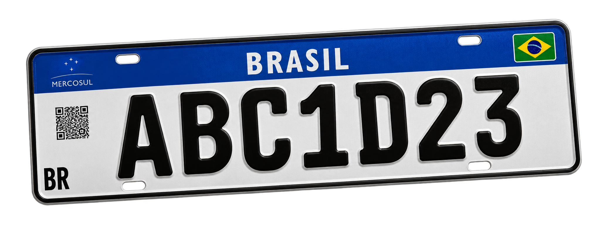 Placa Mercosul ilustrativa